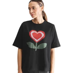 Dedicated DEDICATED T-Shirt Vadstena Love Flower – Produktbild 1 von 1