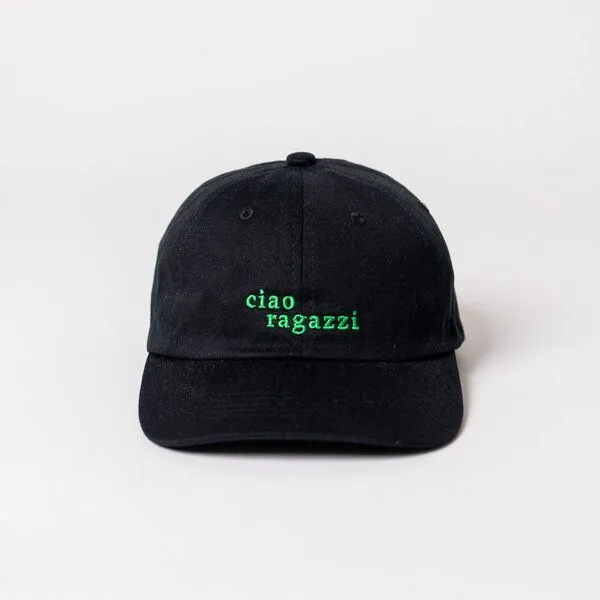 arrel arrel ciao ragazzi Premium Dad Cap, Schwarz/grün(schwarz), – Produktbild 1 von 1