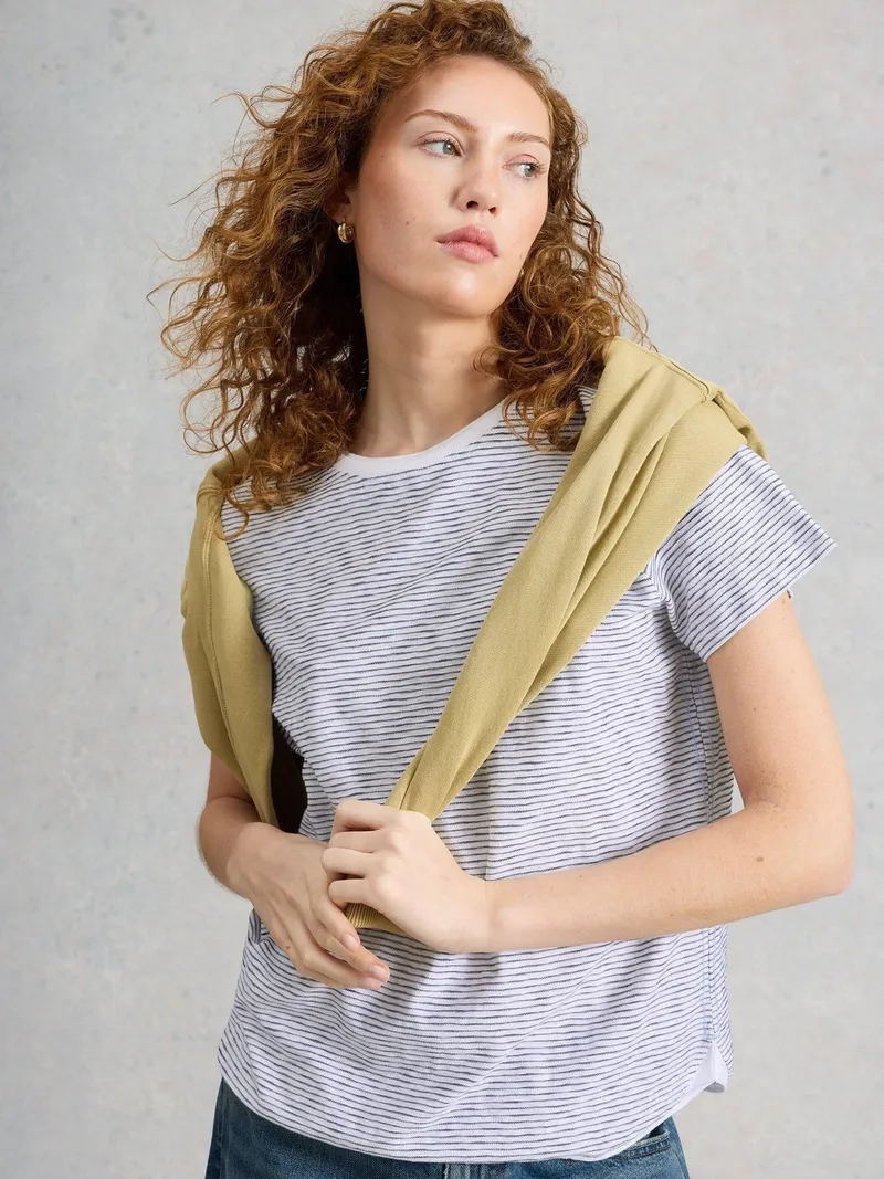 White Stuff T-Shirt Clara - 42, Weiß multi, – Produktbild 1 von 4