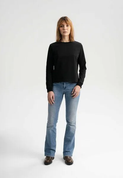 MELA MELA Langarmshirt schwer Style AASTHA aus 100% Bio-Baumwolle, Schwarz, – Produktbild 3 von 4