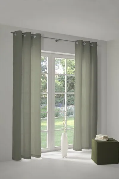 Nature by Adam Nature by Adam Vorhang aus 100% Bio-Baumwolle - Made in Germany - Uni Collection, Olivgrün, – Produktbild 5 von 7