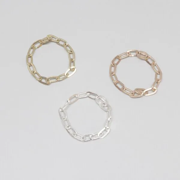 fejn jewelry fejn jewelry Ring `link chain`, Gold, – Produktbild 2 von 2