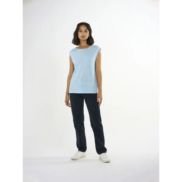 KnowledgeCotton Apparel KnowledgeCotton Apparel Shirt VIOLET aus Bio-Leinen, Blau (airy blue), – Produktbild 1 von 4