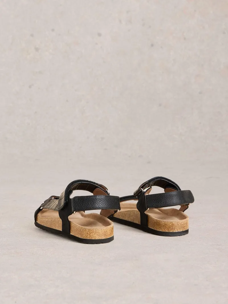 White Stuff Trekking Sandalen mit Fußbett - 38, Reines schwarz, – Produktbild 4 von 4