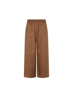 LAURIE LAURIE Damen vegan Hose Hilde Loose Crop Camel Print – Produktbild 1 von 1