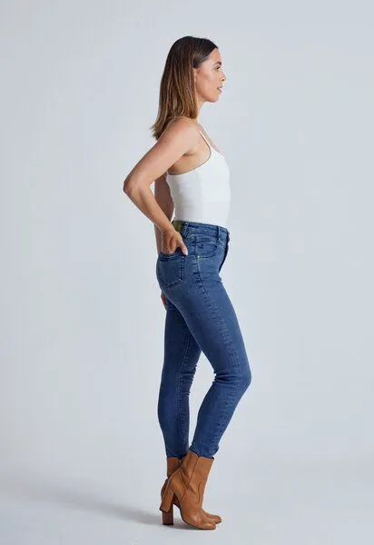 Flax and Loom Flax and Loom High Waist Skinny Jeans Modell: Nina, Azure (blau), – Produktbild 2 von 3