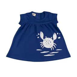 Walkiddy Baby Kleid GOTS zertifiziert Bio-Baumwolle Blau Kurzarm mit Motivprint bequem – Walkiddy – Produktbild 1 von 1