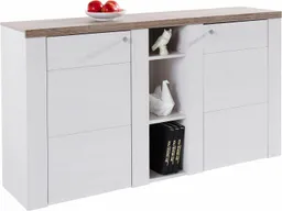 OTTO home Sideboard Larona, zeitlose Kommode mit 2 Türen, Türkommode, Breite 155 cm, Höhe 84 cm, viel Stauraum, Anrichte mit dekorativer Rahmenoptik – Produktbild 1 von 1