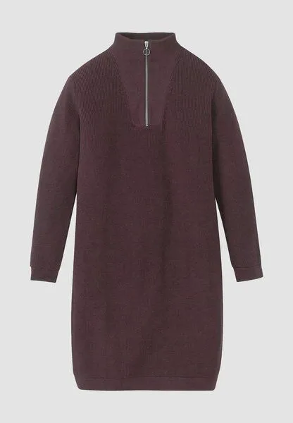 recolution Damen Strickkleid aus Bio-Baumwolle - STELLERA - recolution, Dark grape (lila), – Produktbild 1 von 1