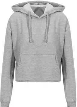 Just Hoods Just Hoods Kapuzenpullover Damen Cropped Hoodie - Weiche Baumwollaußenseite – Produktbild 1 von 1