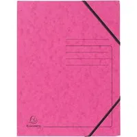 Exacompta 25 Exacompta Eckspannmappen, Colorspan-Karton, 355 g/m², DIN A4, Gummizug, rosa – Produktbild 1 von 1
