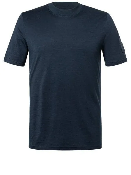 Super.Natural Super.Natural T-Shirt Casual Rib Bio J Tee für Herren, Merino, Blueberry, – Produktbild 4 von 4
