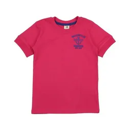 Walkiddy Kinder T-Shirt GOTS-zertifiziert aus Bio-Baumwolle, rot mit kleinem Brustprint, kurzarm – Walkiddy Cabaret, weich & alltagstauglich – Produktbild 1 von 1