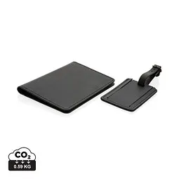 Swiss Peak Reise-Geschenkset aus GRS recyceltem PU, schwarz – Produktbild 1 von 1