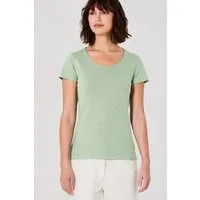 HempAge HempAge Damen T-Shirt mit Rollsaum Hanf/Bio-Baumwolle, Menta (grün), – Produktbild 1 von 1