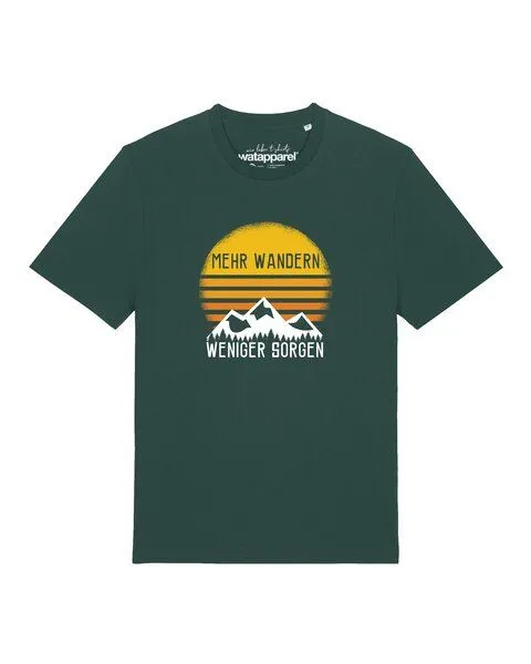watapparel watapparel T-Shirt Unisex Mehr Wandern, Glazed green, – Produktbild 1 von 2