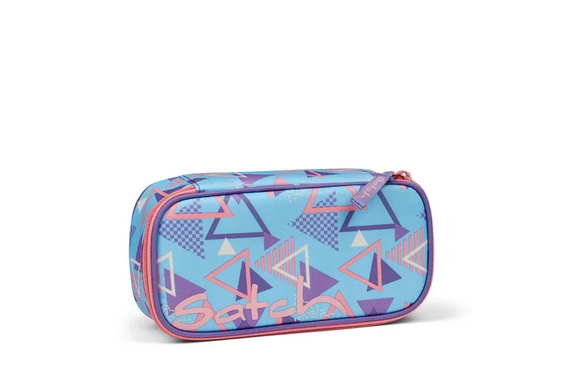 Satch Satch Federmäppchen Mäppchen, (Mäppchen, Geodreieck, Stundenplan), Mäppchen inkl. Geodreieck, Etui, Lila, – Produktbild 1 von 3