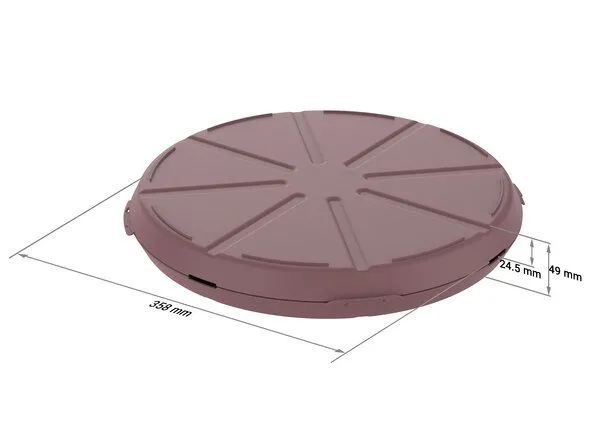 REuse REuse Pizzabox Verpackung - Essensbehälter, Raffiniertes rot, – Produktbild 4 von 4
