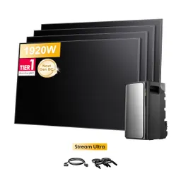 EcoFlow EcoFlow Stream Ultra, All-in-One Speicher für Balkonkraftwerke, mit 4 x 480Wp Sunpro BC Bifazial Full Black Solarmodul, by Powerness - Stream Ultra | 1920Wh / ohne Zubehör / Selbstabholung – Produktbild 1 von 1