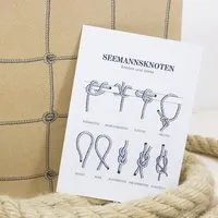 Bow & Hummingbird Bow & Hummingbird Postkarte Seemannsknoten – Produktbild 1 von 1
