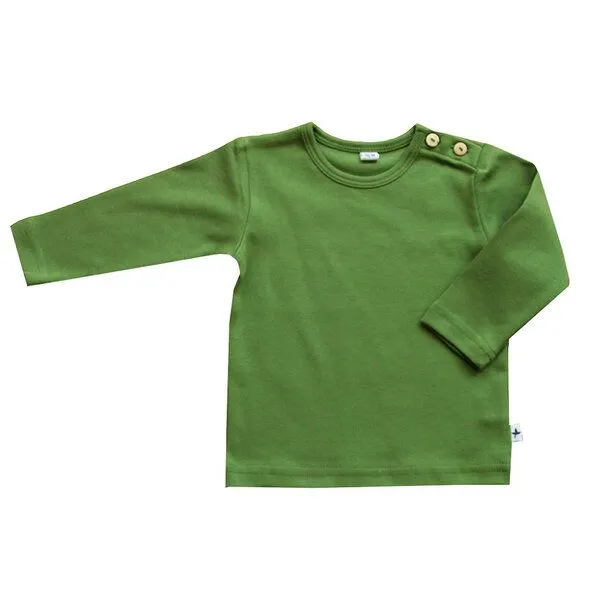 Leela Cotton Leela Cotton Baby Kinder Langarmshirt Bio-Baumwolle, Waldgrün, – Produktbild 4 von 4