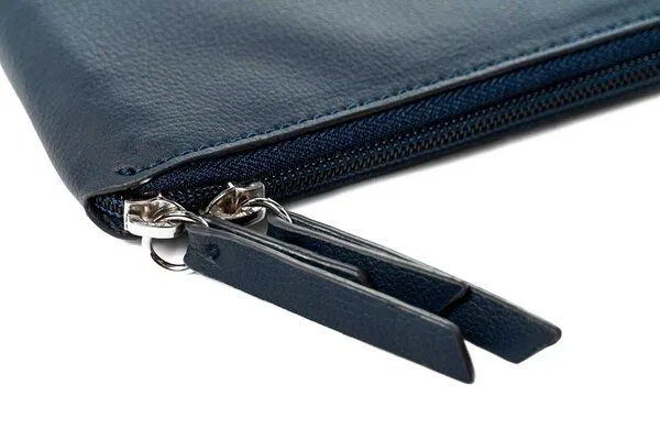 GREVIRO GREVIRO Tablet Tasche aus Kaktusleder (vegan) - für iPad, Surface & Galaxy Modelle, Blau genarbt, – Produktbild 3 von 4