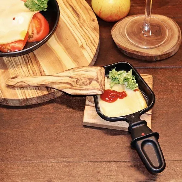 NATUREHOME NATUREHOME Raclette Set Olivenholz - 6 Holz-Schaber für Raclette Pfännchen – Produktbild 1 von 4