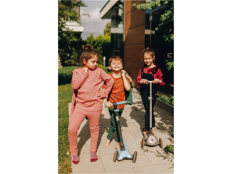 Leela Cotton Leela Cotton Baby und Kinder Leggings Ripp Qualität Bio Baumwolle, Rot, – Produktbild 2 von 2