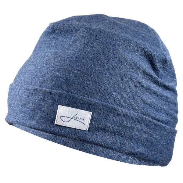 Lou-i Lou-i Baumwollmütze Made in Germany - Bequeme Wintermütze, Jeansblau, – Produktbild 3 von 3