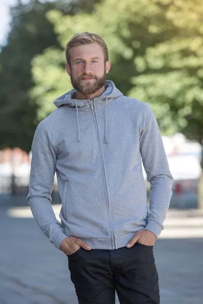 Neutral Neutral Herren Unisex College Hoodie, Sports grey, – Produktbild 3 von 4