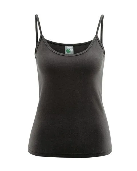 HempAge HempAge Trägertop Hanf/Biobaumwolle, Black (schwarz), – Produktbild 1 von 4