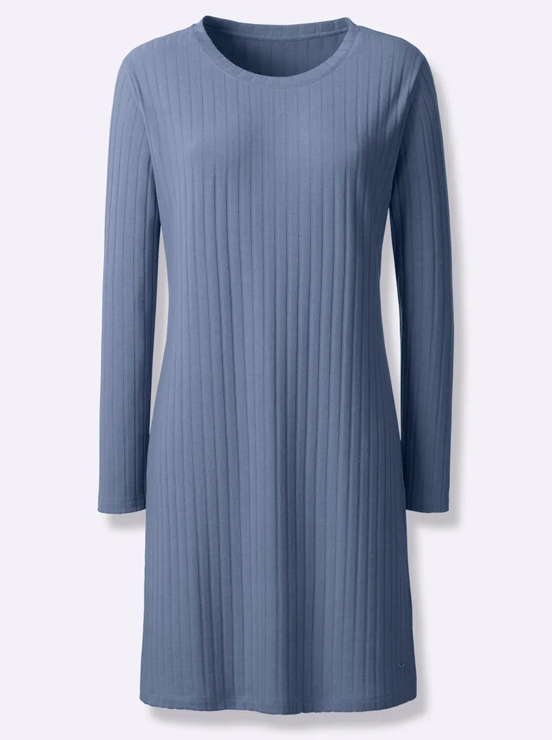 feel good Longshirt taubenblau, Taubenblau, – Produktbild 1 von 1