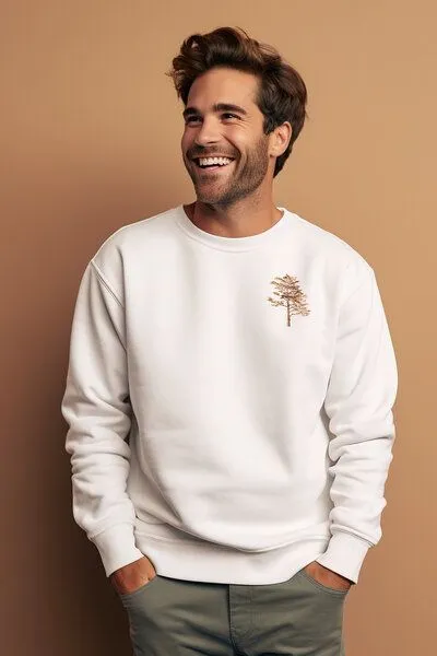 Kultgut Kultgut Tree in echter Woodoptik/ Vegan - Pullover flauschig & gemütlich, Natur, – Produktbild 2 von 4