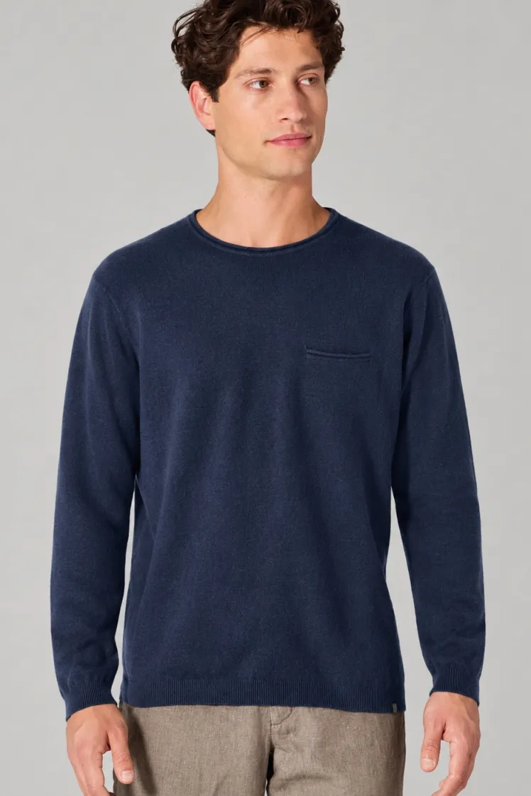 HempAge Hempage Herren vegan Pullover Summer Navy, Blau, – Produktbild 2 von 2