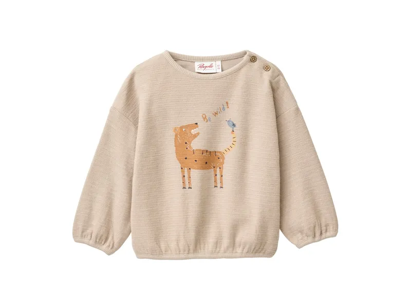 People Wear Organic People Wear Organic Sweat-Pullover dunkelsand Gr. 86/92 – Produktbild 1 von 2