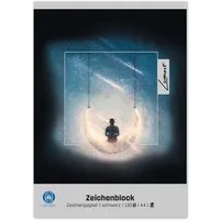 Staufen Staufen Zeichenblock "Lumart" schwarz, DIN A4, 20 Blatt, 130g/m² – Produktbild 1 von 1