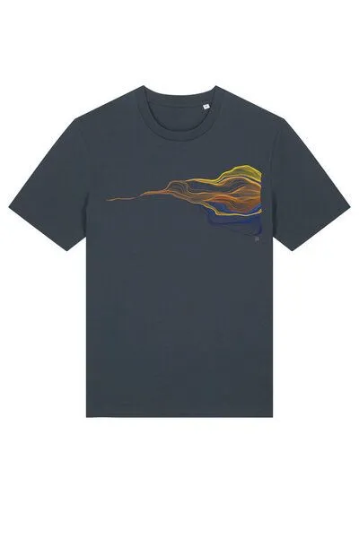 Kultgut Kultgut Artdesign- Biofair- T-Shirt mit Motiv / FADED, Taubenblau, – Produktbild 3 von 3