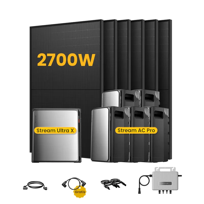EcoFlow EcoFlow Stream Ultra X Solaranlage mit Speicher, inkl. 6 x 450W Bifazialen Solarmodulen, by Powerness (deal) - Stream Ultra X + 5 x Stream AC Pro | 13440Wh / ohne Zubehör / Standardversand – Produktbild 1 von 1
