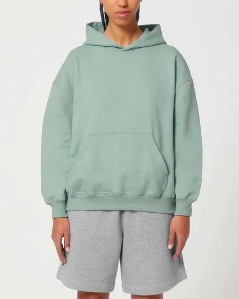 YTWOO YTWOO Oversized Unisex Hoodie mit Kängurutasche, Dry, nachhaltig, Bio-Baumwolle, Hellgrün, – Produktbild 3 von 4