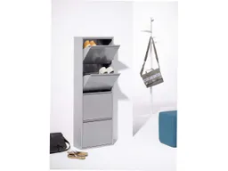 Metall-Schuhschrank "Big One Shoe 4" silber glänzend – Produktbild 1 von 1