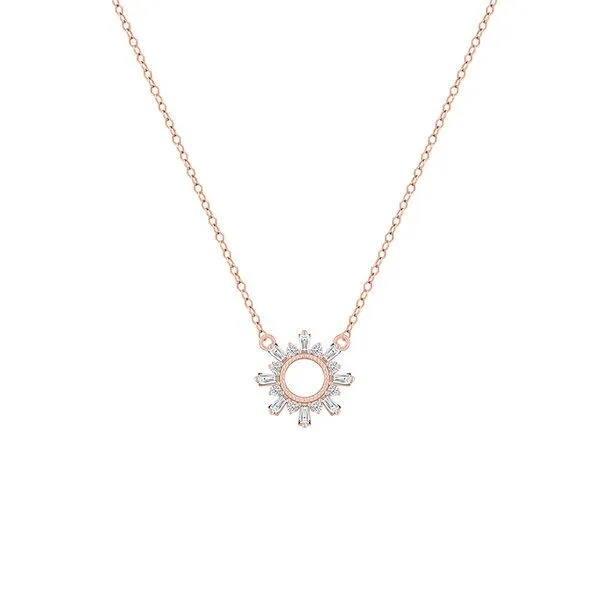 Eppi Eppi Kette mit Synthetischen Baguette und Round Diamanten Caibre, Weiss, – Produktbild 2 von 3