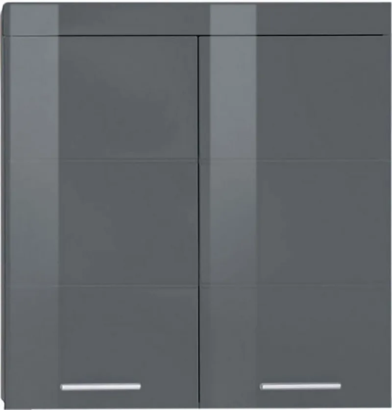 welltime Hängeschrank Avena Badschrank breit mit verstellbaren Böden - Maße (B/T/H) 73/23/77 cm, Grau, – Produktbild 2 von 5