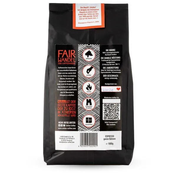 Solino Coffee Solino Coffee Hochland Espresso ganze Bohnen 1kg – Produktbild 2 von 2