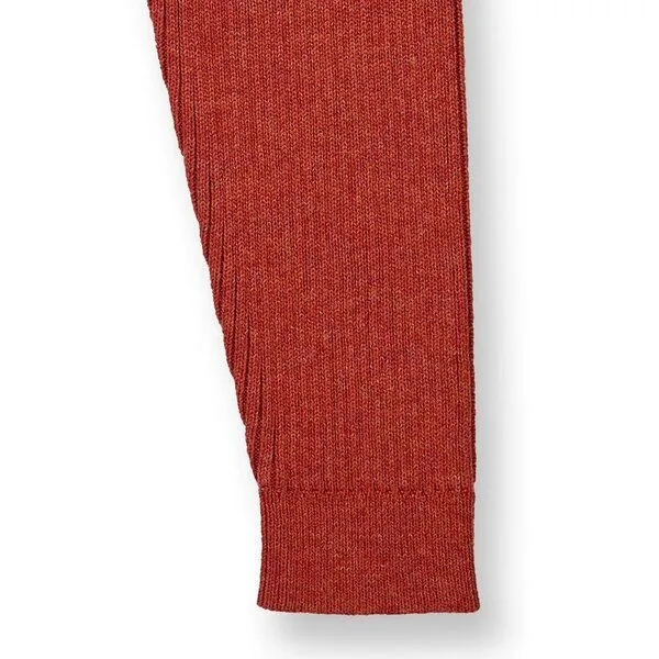 Sense Organics Sense Organics Kinder Strickleggings, Modell YUMA, Terrakotta-rot melange, – Produktbild 3 von 3