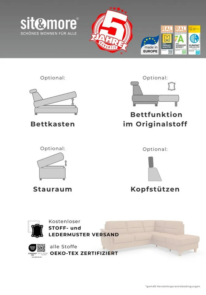 Home affaire Polsterhocker Palmera, B: 58 cm, mit Stauraum, Federkern, Grün, – Produktbild 4 von 5