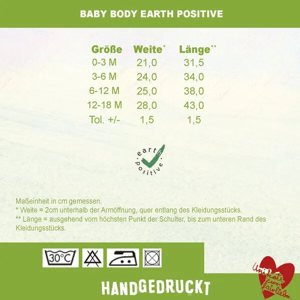 HANDGEDRUCKT HANDGEDRUCKT "Schreihals" Baby Body, Softtblue, – Produktbild 4 von 4