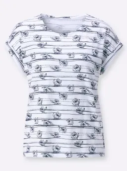 Witt Shirt weiß-marine-bedruckt – Produktbild 1 von 1