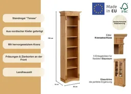 OTTO home Standregal Teresa, Höhe 193 cm, aus massiver Kiefer, FSC® – Produktbild 1 von 1