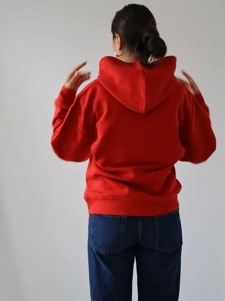Kultgut Kultgut Weich & Kuschelig- Goodness Oversize-Hoodie / Marie, Rot, – Produktbild 4 von 4