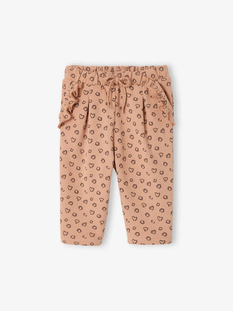 Vertbaudet Mädchen Baby Sweathose leo, Beige leo, – Produktbild 1 von 2